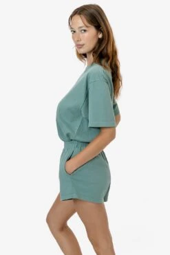 1214GD - Heavy Jersey Garment Dye Short Shorts -Builtd Store 1214GD ATLANTICGREEN 2s