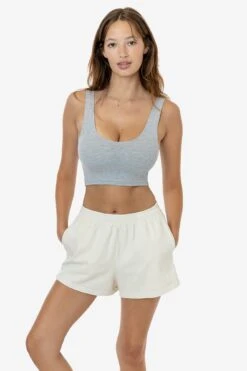 1214GD - Heavy Jersey Garment Dye Short Shorts -Builtd Store 1214GD CREME 2s