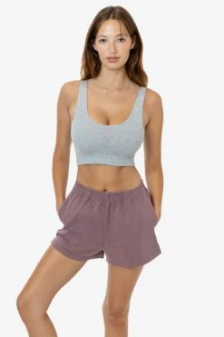 1214GD - Heavy Jersey Garment Dye Short Shorts -Builtd Store 1214GD MAUVE 3s
