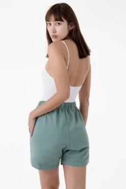 1242GD Unisex - Heavy Jersey Garment Dye Gym Shorts -Builtd Store 1240 atlanticgreen julie smallAR