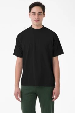 1405GD Unisex - Short Sleeve Garment Dye Mockneck T-Shirt -Builtd Store 1405 Black d2936344 26bd 4b6f 8611 41f315711c35