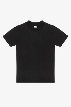 14R309 - 14/1 Rib Mock Neck Top -Builtd Store 14R309 MOCKNECK BLACK RVSD