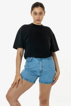 The 1801 - 6.5oz Garment Dye Crew Neck T-Shirt (Colors 1 Of 3) -Builtd Store 1801GD BLACK W 2023ColorGrid