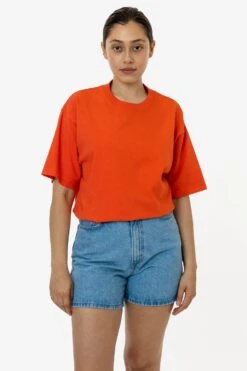 The 1801 - 6.5oz Garment Dye Crew Neck T-Shirt (Colors 1 Of 3) -Builtd Store 1801GD BRIGHTORANGE W 2023ColorGrid