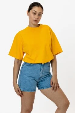 The 1801 - 6.5oz Garment Dye Crew Neck T-Shirt (Colors 1 Of 3) -Builtd Store 1801GD GOLD W