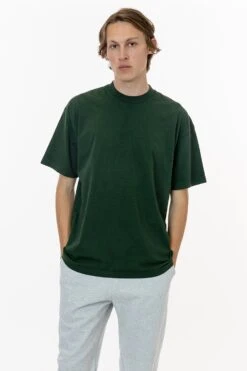 The 1801 - 6.5oz Garment Dye Crew Neck T-Shirt (Colors 1 Of 3) -Builtd Store 1801GD IVY M 2023ColorGrid