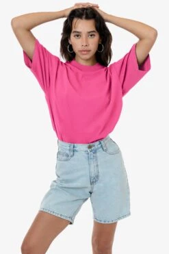 The 1801 - 6.5oz Garment Dye Crew Neck T-Shirt (Pigment Dye) -Builtd Store 1801GD LOTUS W 2023ColorGrid