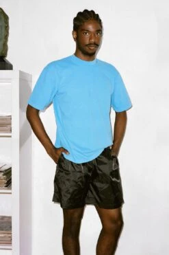 The 1801 - 6.5oz Garment Dye Crew Neck T-Shirt (Neon) -Builtd Store 1801GD NEON BLUE L