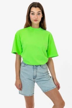 The 1801 - 6.5oz Garment Dye Crew Neck T-Shirt (Neon) -Builtd Store 1801GD NEONGREEN W 2023ColorGrid
