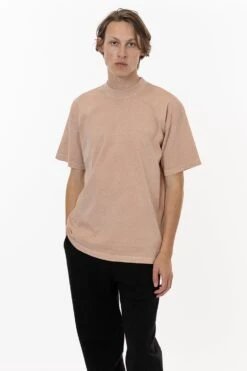 The 1801 - 6.5oz Garment Dye Crew Neck T-Shirt (Pigment Dye) -Builtd Store 1801GD ROSEQUARTZ M 2023ColorGrid