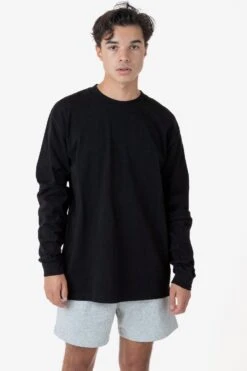 1807GD Mix - 6.5oz Long Sleeve Garment Dye Crew Neck T-Shirt -Builtd Store 1807GD BLACK DENNY 7de8ac02 58eb 46c4 8132 bd0987f58310