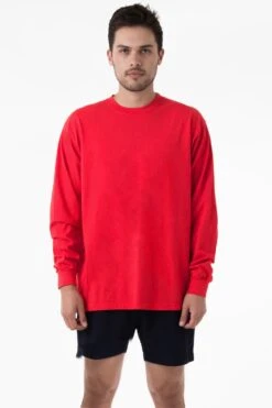 1807GD Mix - 6.5oz Long Sleeve Garment Dye Crew Neck T-Shirt -Builtd Store 1807GD Tomato 79981f57 31b4 4717 aa31 aa6911eb1db7