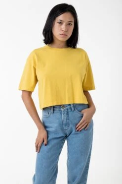 1820GD - Oversized Crop Tee -Builtd Store 1812 spectrayellow