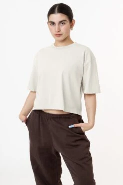 1820GD - Oversized Crop Tee -Builtd Store 1820GD CEMENT
