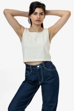 1822GD - Garment Dye Crop Tank -Builtd Store 1822 Cremenatalie