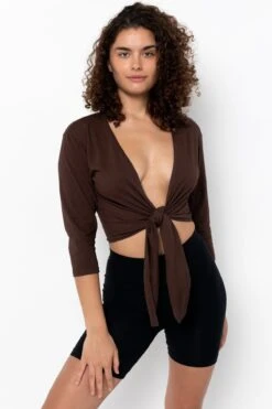 1826GD - Le Weekend Tie Top -Builtd Store 1826GD CHOCOLATE