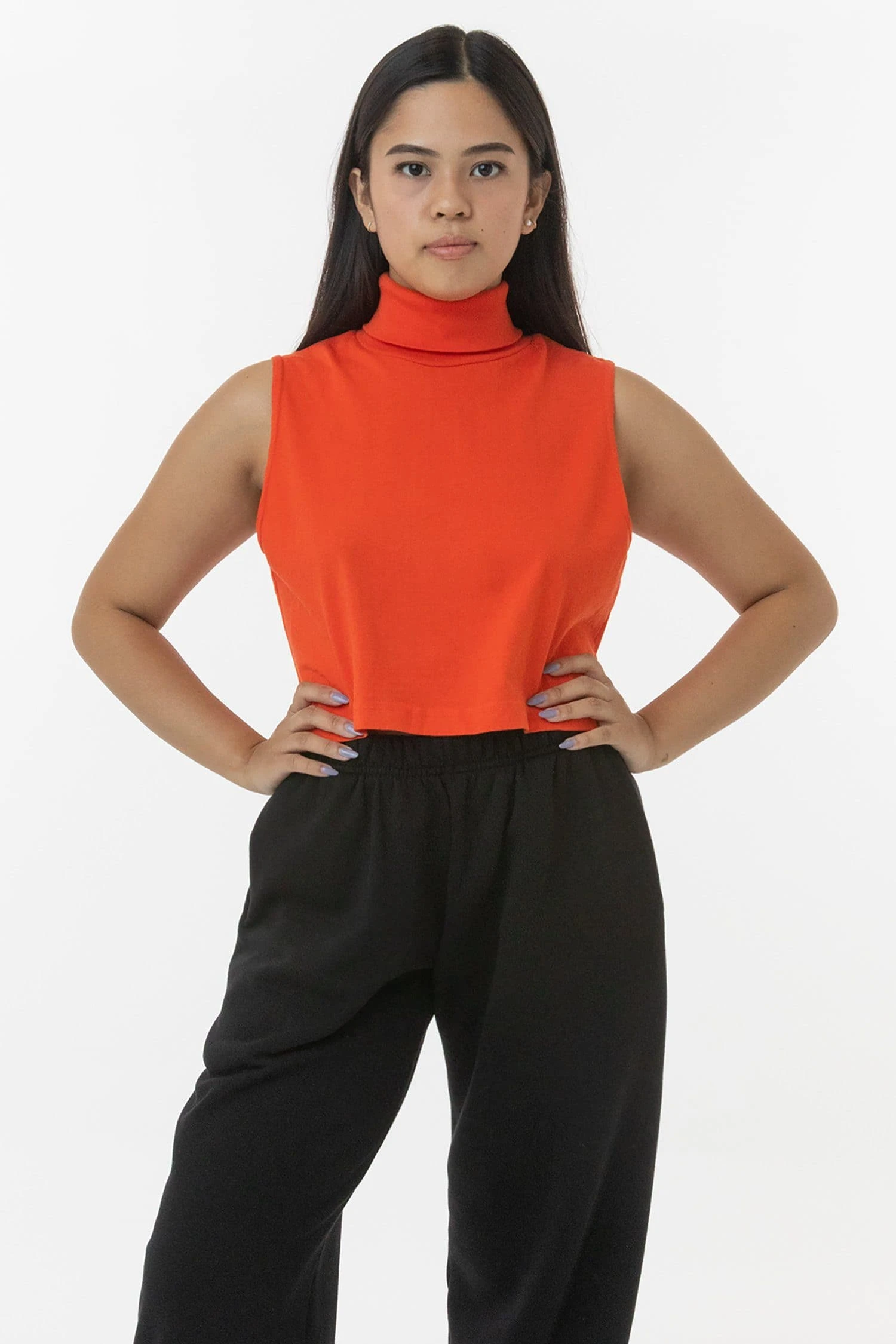 18323GD - Garment Dye Sleeveless Turtleneck Crop Top 8 18323GD - Garment Dye Sleeveless Turtleneck Crop Top - Image 8