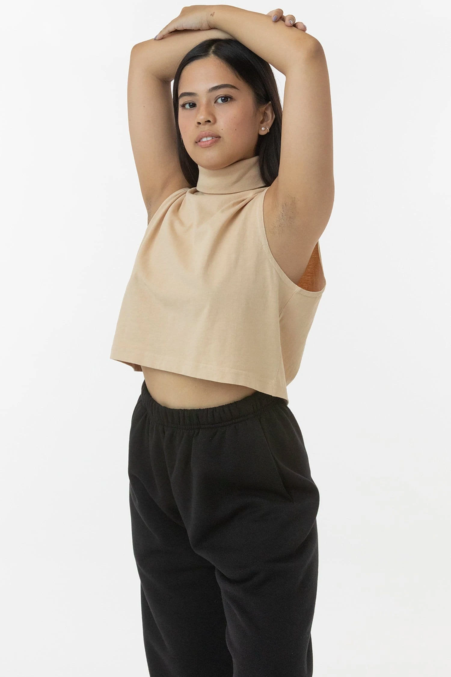 18323GD - Garment Dye Sleeveless Turtleneck Crop Top 7 18323GD - Garment Dye Sleeveless Turtleneck Crop Top - Image 7