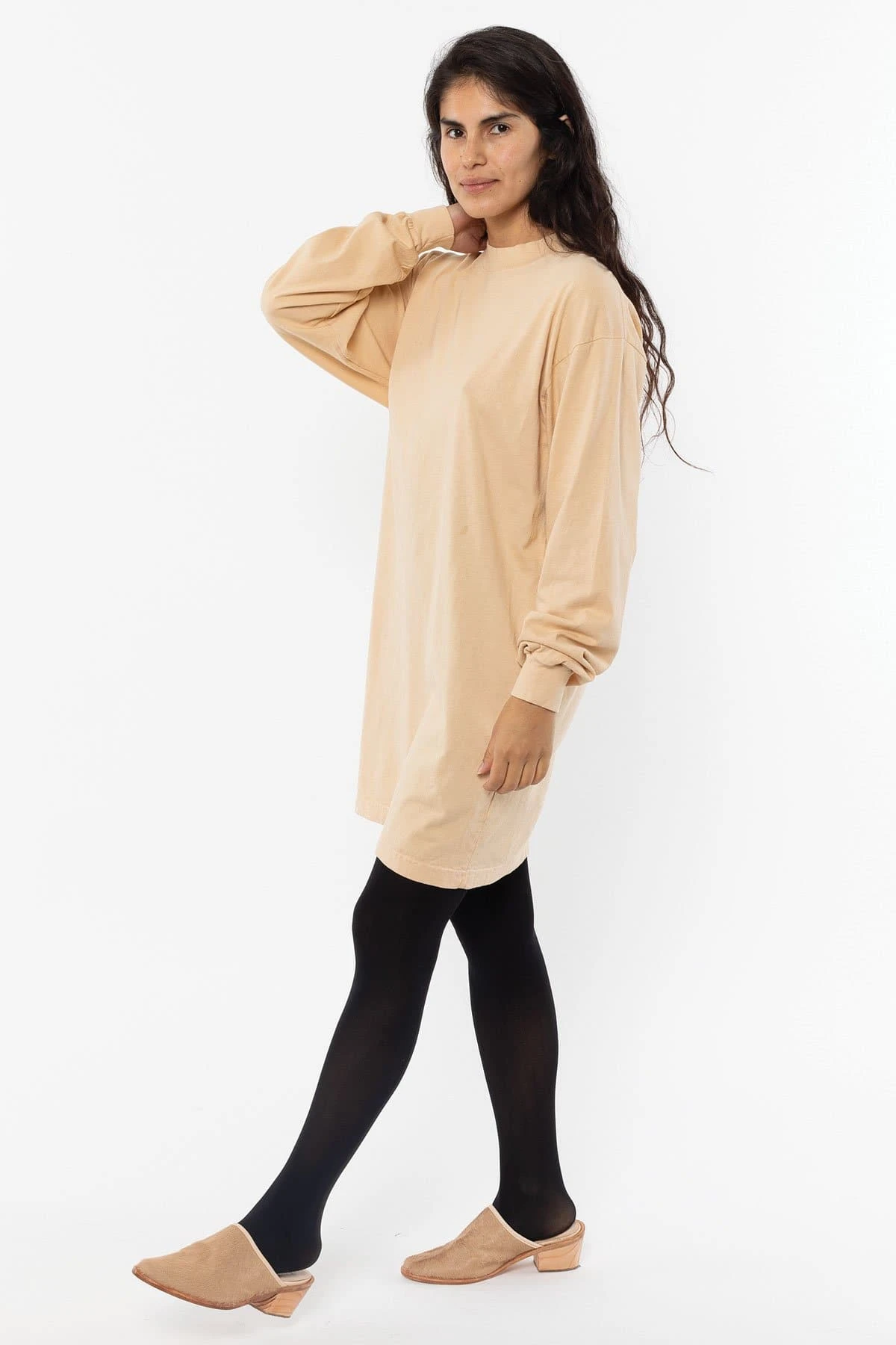 1837GD - Long Sleeve Garment Dye Mockneck Dress 16 1837GD - Long Sleeve Garment Dye Mockneck Dress - Image 16