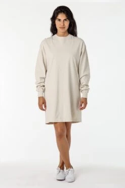 1837GD - Long Sleeve Garment Dye Mockneck Dress 23 1837GD - Long Sleeve Garment Dye Mockneck Dress -Builtd Store 1837GD cement 1 sofia