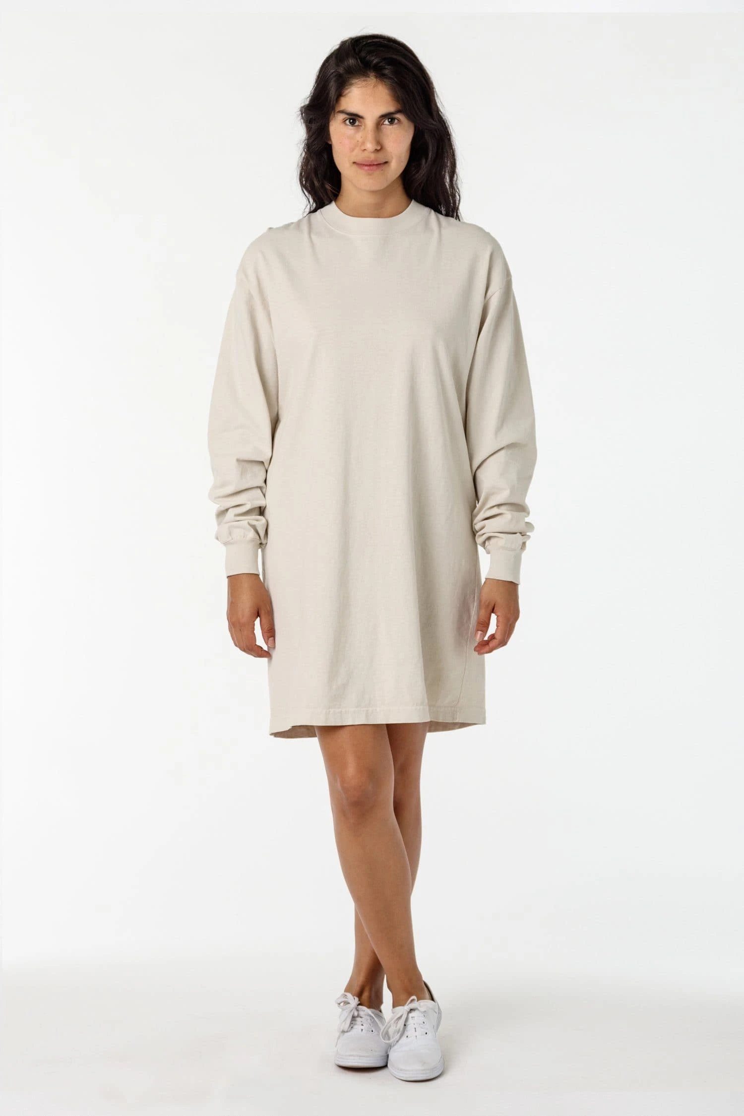 1837GD - Long Sleeve Garment Dye Mockneck Dress 4 1837GD - Long Sleeve Garment Dye Mockneck Dress - Image 4