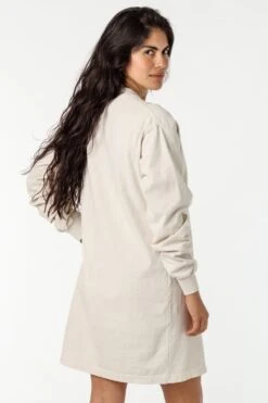 1837GD - Long Sleeve Garment Dye Mockneck Dress 27 1837GD - Long Sleeve Garment Dye Mockneck Dress -Builtd Store 1837GD cement 3 sofia