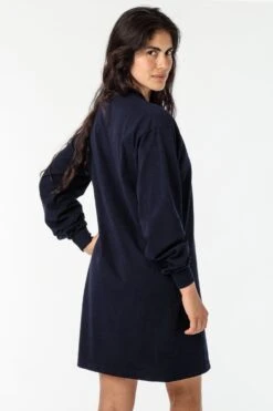 1837GD - Long Sleeve Garment Dye Mockneck Dress 28 1837GD - Long Sleeve Garment Dye Mockneck Dress -Builtd Store 1837GD navy 3 sofia