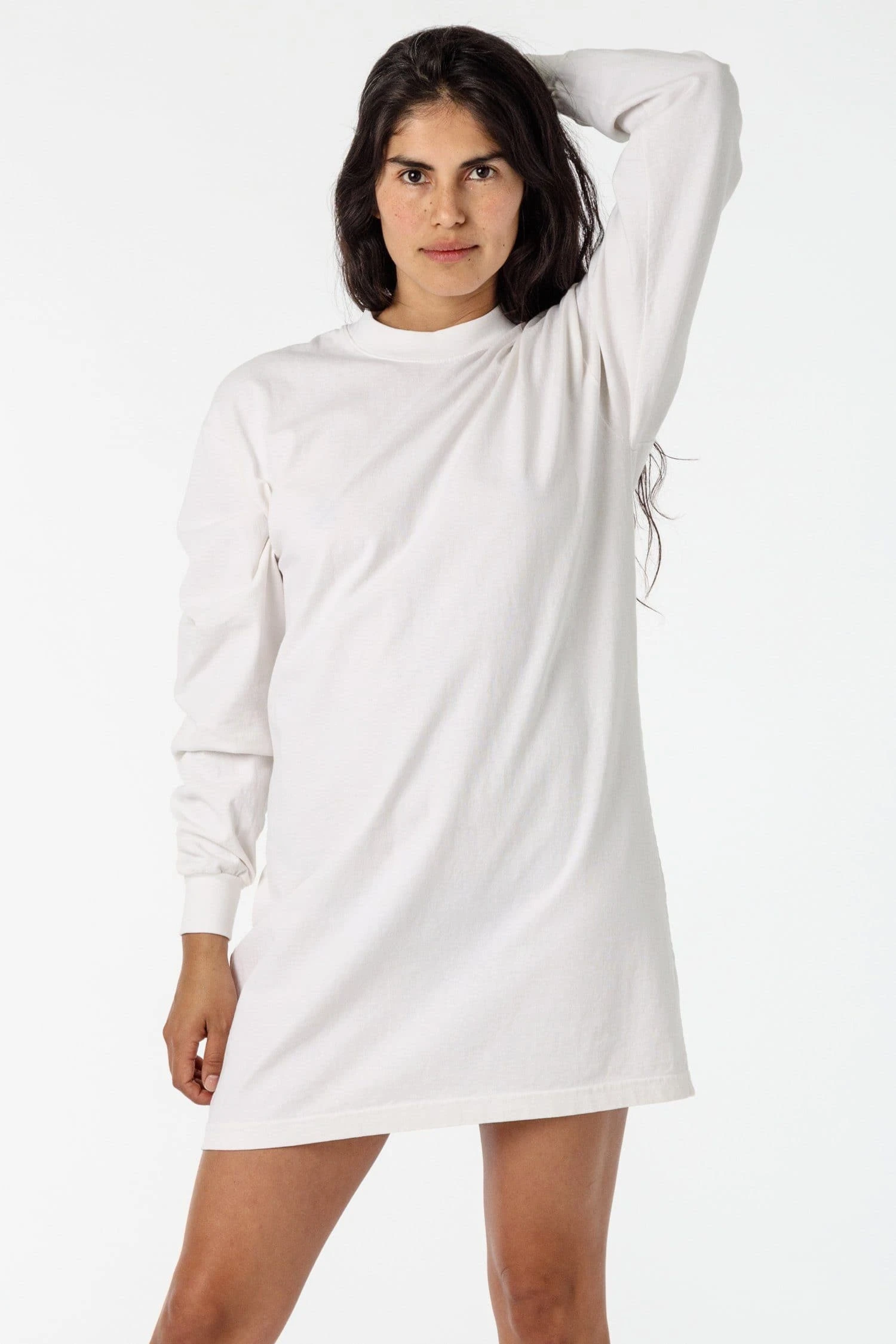 1837GD - Long Sleeve Garment Dye Mockneck Dress 1 1837GD - Long Sleeve Garment Dye Mockneck Dress