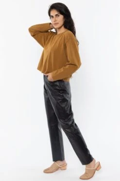 1839GD - Long Sleeve Garment Dye Cropped T-Shirt -Builtd Store 1839GD MainPhoto