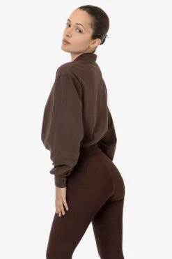 18417GD Unisex - 18/1 Long Sleeve Polo T-Shirt -Builtd Store 18417GD LAUREN CHOCOLATE1f