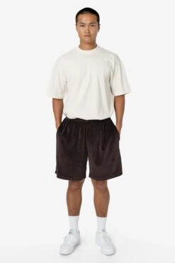 VLR442GD - Garment Dye Velour Mid-Length Wide Short -Builtd Store 1Q6A9599 full