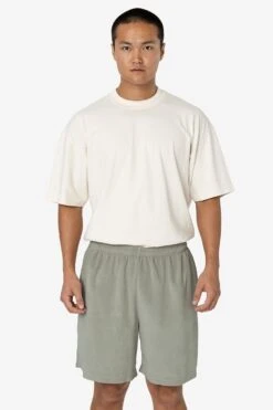 VLR442GD - Garment Dye Velour Mid-Length Wide Short -Builtd Store 1Q6A9637 standard