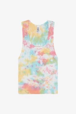 21308TD - Tie Dye 2x1 Crop Tank -Builtd Store 21308 pasteltd