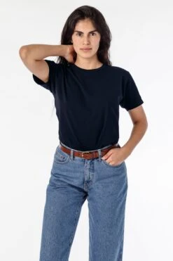 2802GD - Garment Dyed Short Sleeve Boyfriend Tee -Builtd Store 2802GD Navy