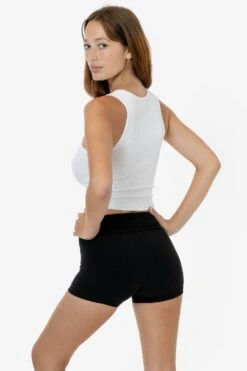 3380GD - Cotton Spandex 2x1 Rib Crop Tank 13 3380GD - Cotton Spandex 2x1 Rib Crop Tank -Builtd Store 3380GD WHITE 2 1