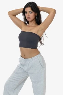 3393GD - 2x1 Lettuce Cropped Tube Top -Builtd Store 3393GD DOLPHINs