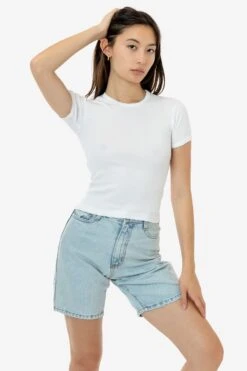 43005 - Classic Crewneck Baby Tee -Builtd Store 43005 rene white 4 1