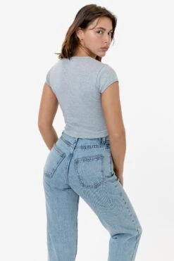 43035 - Cap Sleeve Baby Rib Crop Top -Builtd Store 43035 HGRY 2 s