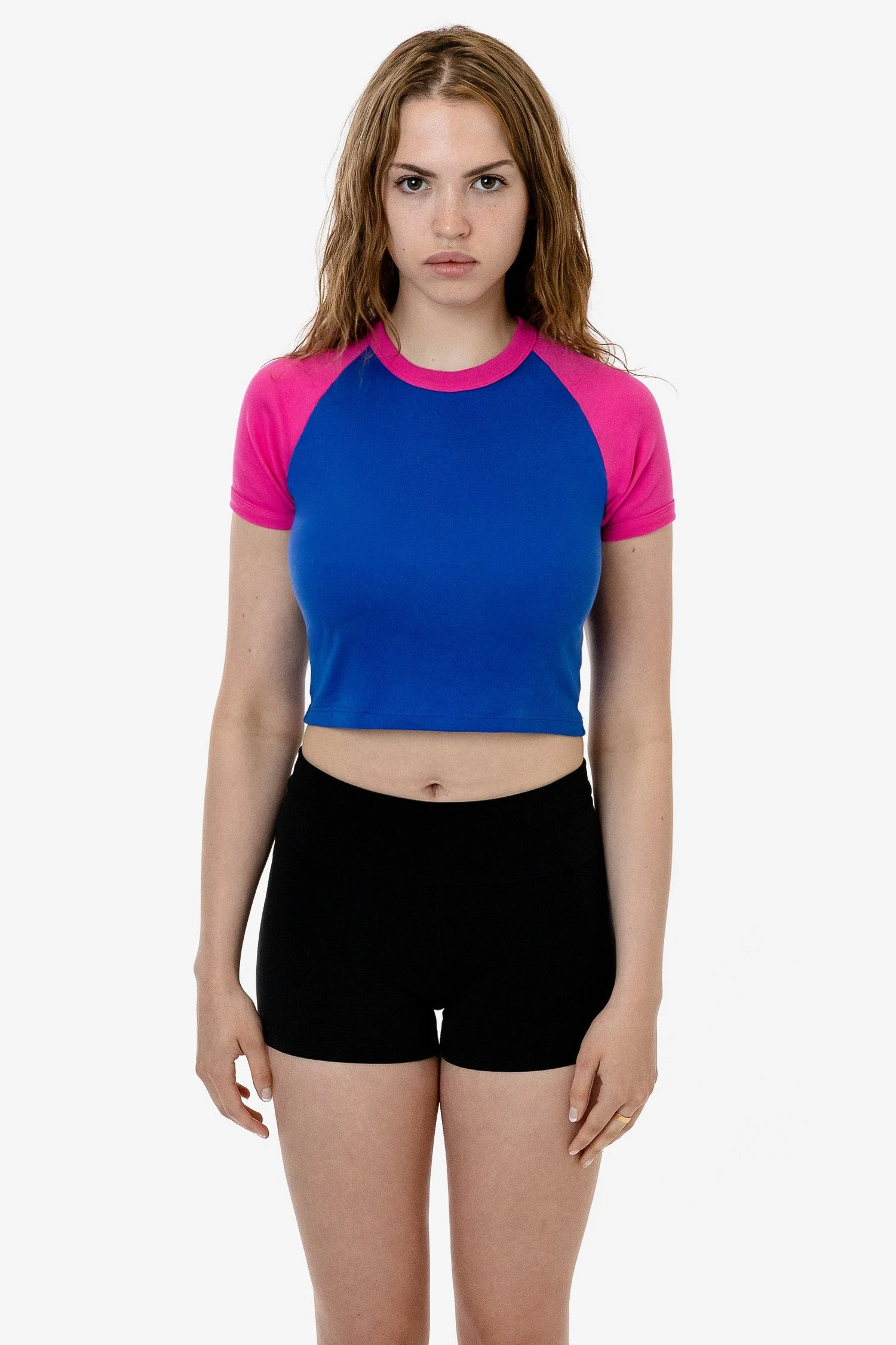 43077 - Baby Rib Short Sleeve Cropped Raglan 5 43077 - Baby Rib Short Sleeve Cropped Raglan - Image 5