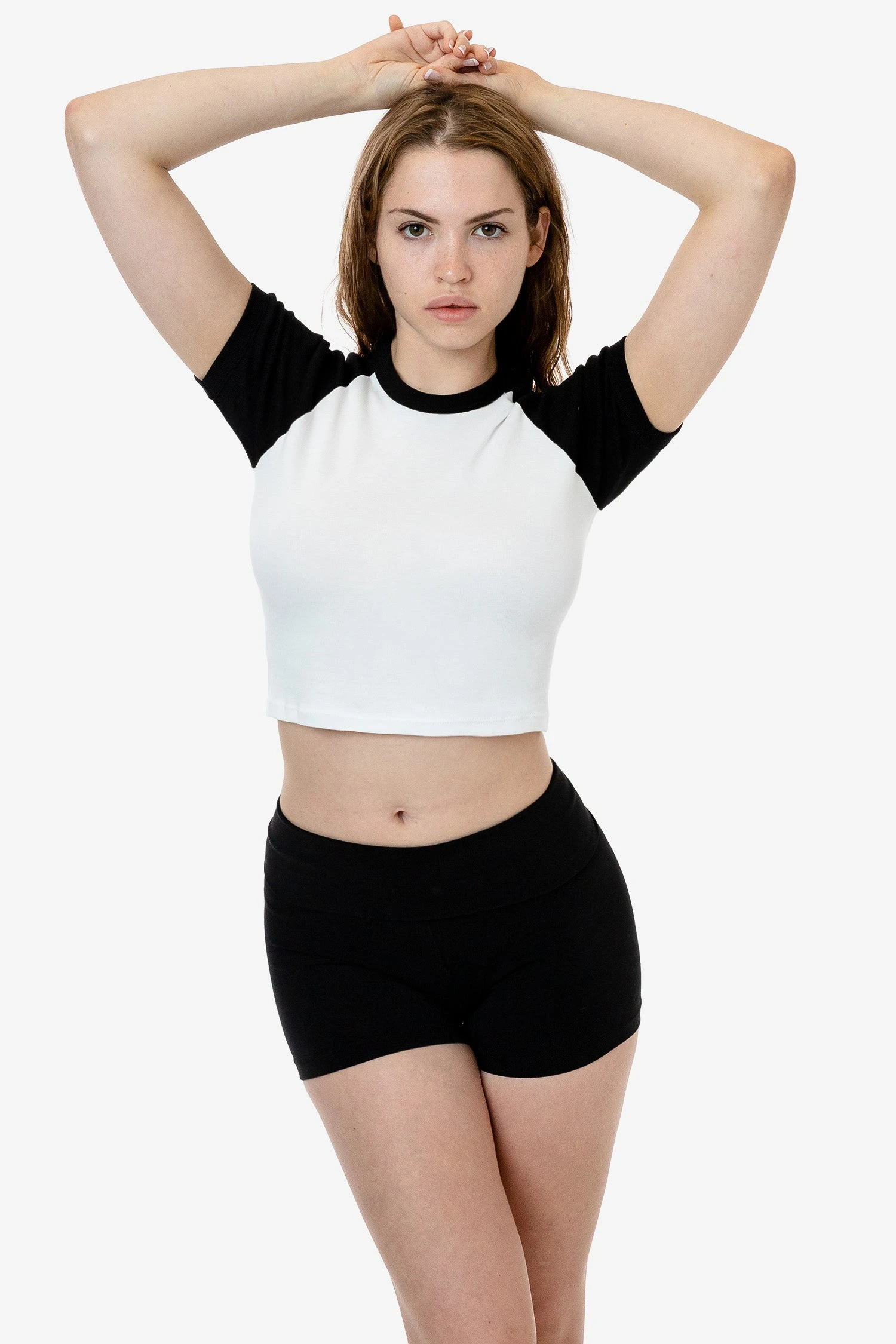 43077 - Baby Rib Short Sleeve Cropped Raglan 9 43077 - Baby Rib Short Sleeve Cropped Raglan - Image 9