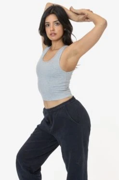 4308 - Baby Rib Crop Tank -Builtd Store 4308 hgry