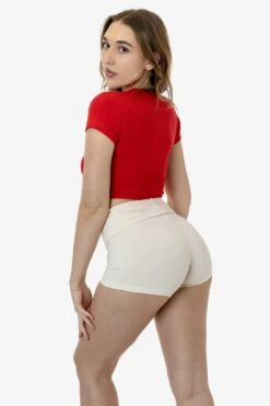 43080 - Baby Rib Scoopneck Crop Top -Builtd Store 43080 RED 2s