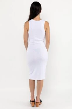 43240GD - Manantial Baby Rib Midi Dress -Builtd Store 43240GD White4