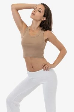 4328 - Sporty Baby Rib Crop Tank 25 4328 - Sporty Baby Rib Crop Tank -Builtd Store 4328 hazelnut 1s