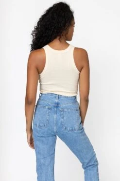 4328 - Sporty Baby Rib Crop Tank 38 4328 - Sporty Baby Rib Crop Tank -Builtd Store 4328 creme 2 F F