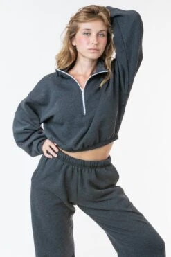 F396 - Flex Fleece Half Zip Cropped Pullover -Builtd Store 4 383c730a 44ea 4928 863d bf34cca2581e