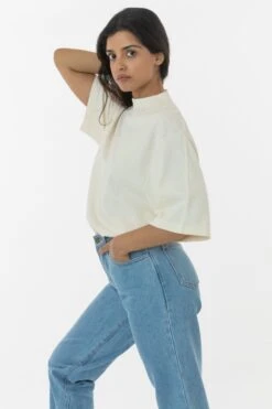 1825GD Unisex - Oversized Short Sleeve High Mockneck T-shirt 29 1825GD Unisex - Oversized Short Sleeve High Mockneck T-shirt -Builtd Store 4 43144aae cd33 466e b531 48a6aaf8e4c4