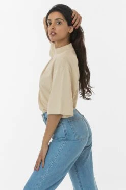 1825GD Mix - Oversized Short Sleeve High Mockneck T-shirt -Builtd Store 5 dd334f77 9735 4de8 a304 8a782e48800a