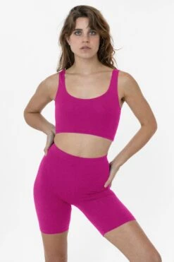 8383 - Cotton Spandex Tank Crop Top -Builtd Store 83 redviolet2