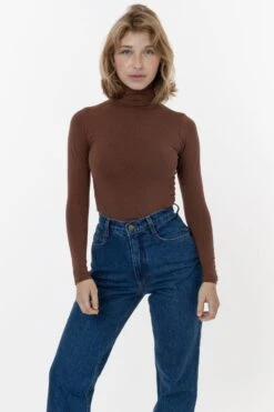 8306 - Cotton Spandex Turtleneck -Builtd Store 8306 cinnamon